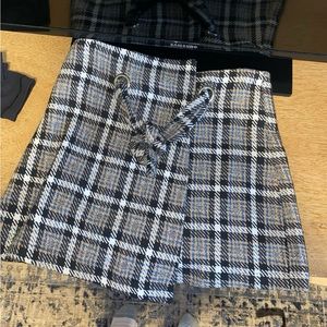 plaid skort these three boutique